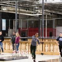 Alumni fowling at the Fowling Fun Event